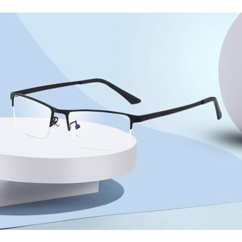 Half Rimless Eyeglasses Frame Optical Prescription Glasses with Medical Recipe for Men and Women Eyewear 88121