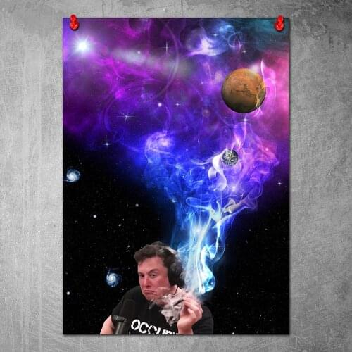 Modern Canvas Poster Elon Musk Smoke Wall Art Painting Nordic Posters and Prints Wall Pictures for Home Decor No Frame