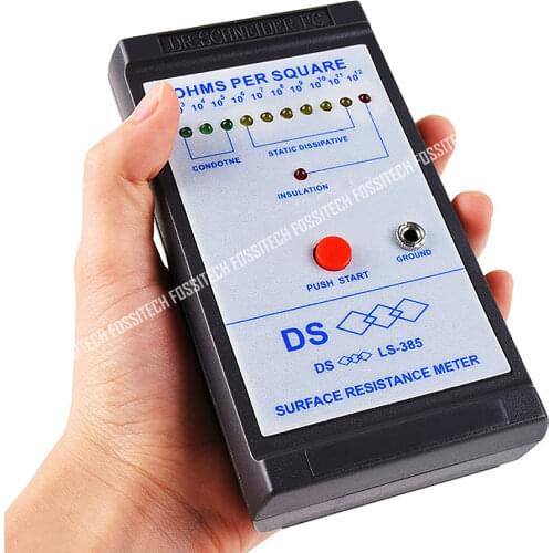 LS-385 Surface Resistance Tester Static Pad Taiwan Antistatic Measure The Surface Impedance 9V PP3 Alkaline Batteries