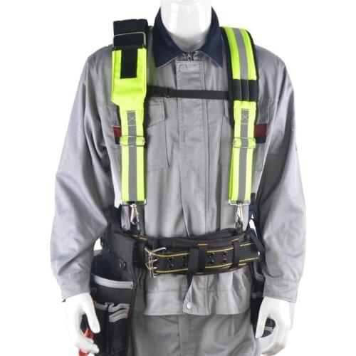 Heavy Duty Work Tool belt Suspender H-shaped fluorescent green reflective strip Tool suspender to reduce the load