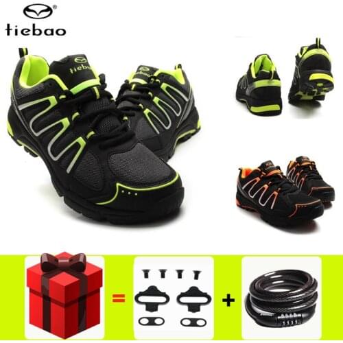 TIEBAO Leisure cycling shoes sapatilha ciclismo mtb men women pro self-locking breathable mountain bike shoes superstar sneakers