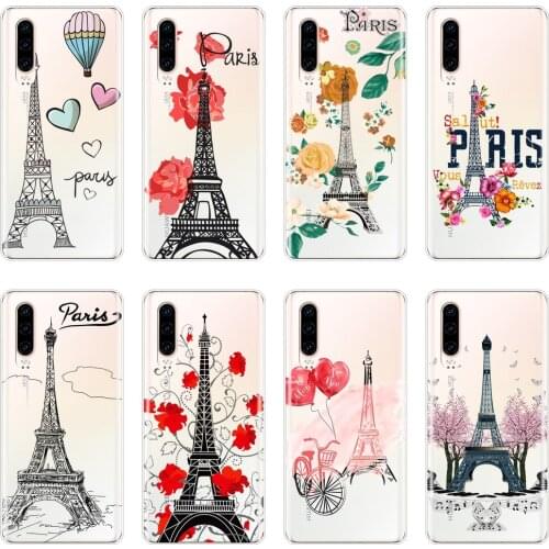 TPU Back Cover For Huawei P Smart Plus 2019 P Smart Z Silicone Eiffel Tower Phone Case For Huawei P30 Lite Pro P20 Lite 2019