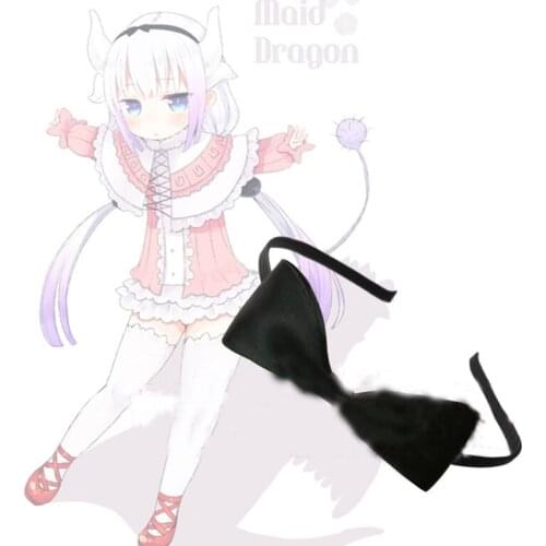 Miss Kobayashis Dragon Maid KannaKamui Cosplay Black Bowknot Headband Headwear Hairpin Hair Clip Costume Accessory