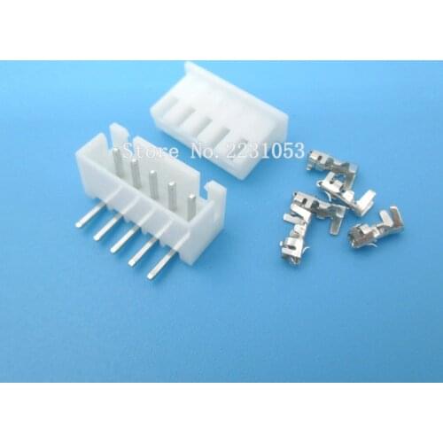 20 Sets XH2.54-5P Right Angle 5pin 2.54mm Pitch Terminal / Housing / Pin Header Connector Wire Connectors Adaptor XH-5AW Kits