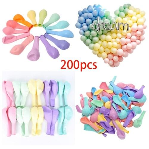 200PCS Macaron Latex Balloons Pastel Candy Balloon Wedding Birthday Word Party Decor Baby Shower Decor Air Globos