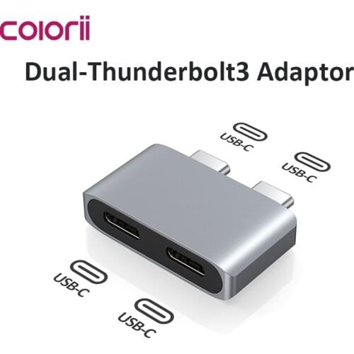 Dual Thunderbolt3 Adaptor for Macbook Pro/Macbook Air type c port protetion port dual port