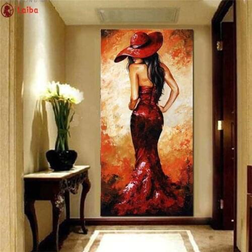 Photo custom diy diamond embroidery large fashion modern woman diamond painting full square round drill diamond mosaic art home