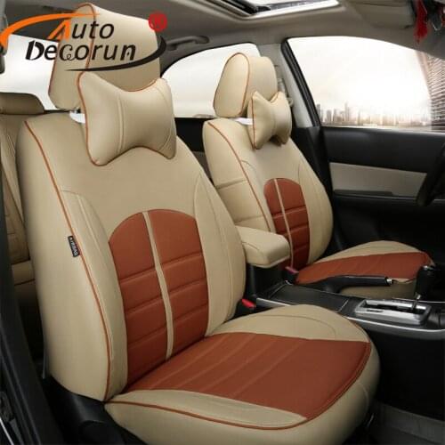 AutoDecorun Custom Leather Covers Car Seat for Land Rover Range Rover Sport Accessories Seat Cover Sets for Cars Seat Protectors