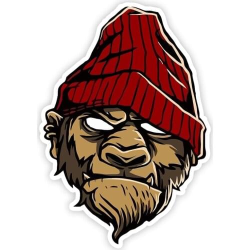 B0795# Self-adhesive Decal Обезьяна в шапке Car Sticker Waterproof Auto Decors on Bumper Rear Window Motorcycle Laptop Helmet