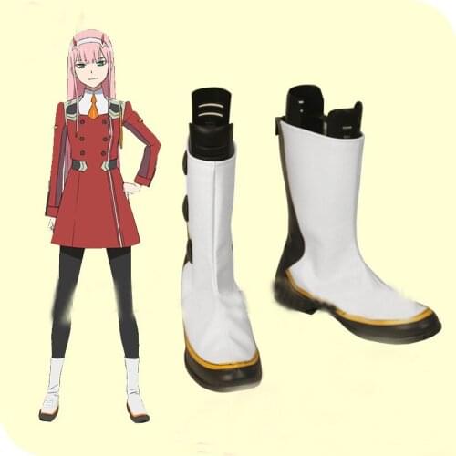 DARLING in the FRANXX 02 ZERO TWO Shoes Boots Halloween Carnival Party Costume Accessories