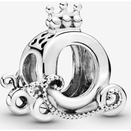2019 NEW 100% 925 Sterling Silver Authentic Polished Crown O Carriage Charm Bead DIY Bracelet Original Women DIY Jewelry