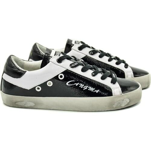 CANGMA Luxury Brand Italian Deluxe Sneakers Men Shoes Autumn Patent Leather Low Vintage Shoes 2021 Male