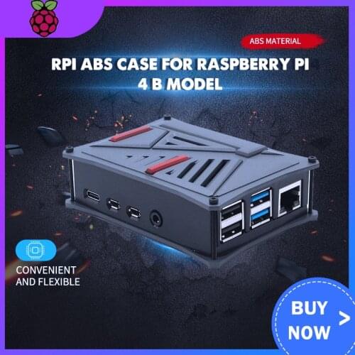 Raspberry Pi ABS Case Plastic Cover Shell Single Dual Cooling Fan Gray Silver For Raspberry Pi 4 B Model Raspberri Pi Cases