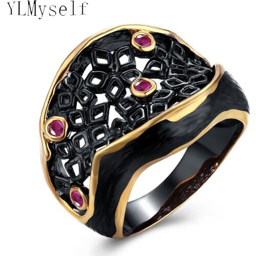 Black vintage jewelry ring aneis feminino atacado ringen voor vrouwen jewellery joias anillos mujer Special women ringer rings