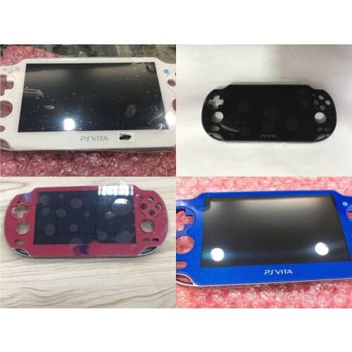 Black/white/blue/red original for ps vita for psvita psv 1000 lcd display with touch screen digital with frame and protect film