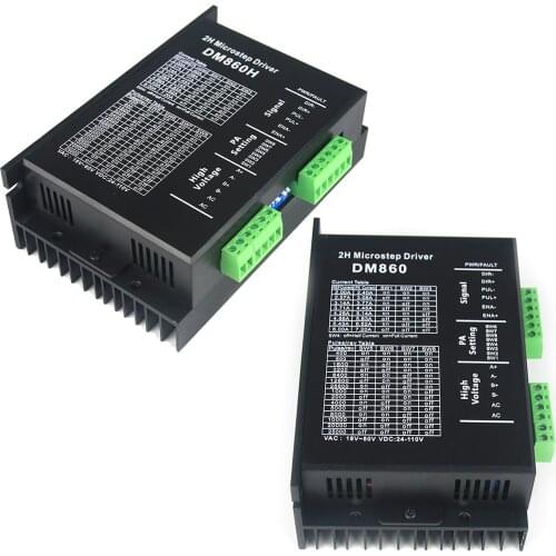 1PCS Stepper Motor Driver DM860 DM860H 7.2A 24-110V DC For NEMA 23 34 Series 2-phase Digital Microstep Stepper Motor Driver CNC