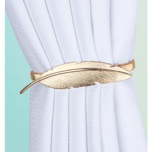 Elk Feather Elastically Stretchable Curtain Clip Decor Curtains Holders Tieback Buckle For Home Decoration Accessories Modern