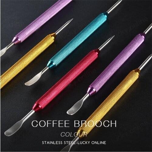 Coffee flower drawing needle 304 stainless steel flower hook flower painting and carving needle making flower drawing cup