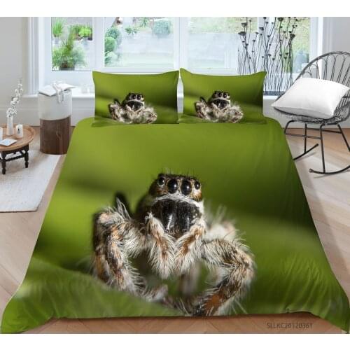 New Spider Insect Printing Bedding set Quilt cover with pillowcases Bedclothes Twin Queen King sizes 2/3 pieces Home Decor