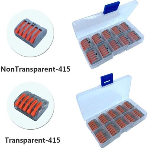 Connector 222-415 10PCS/Box Cage Spring Universal Conector Fast Wire Wiring Conductors Terminal Block China Free Shipping
