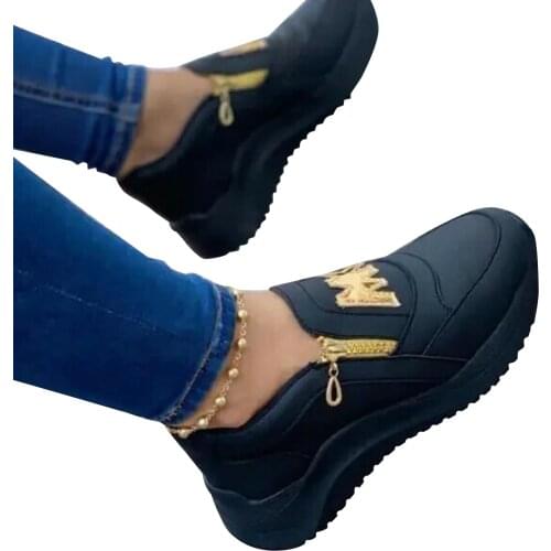 2021 Fashion Shoes For Women Men Letter Decoration Comfortable Zipper Design Couple Sneakers Round Toe Shoes Zapatillas Mujer