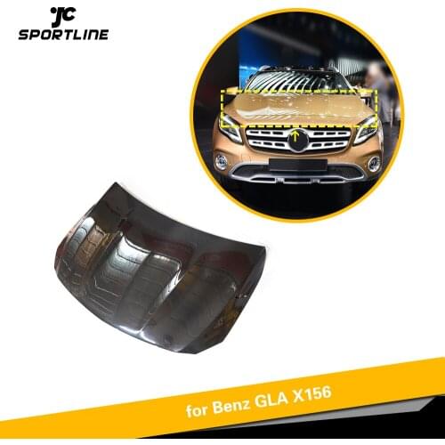Carbon Fiber Front Bumper Engine Hood Boonet Cover Fits For Mercedes-Benz GLA Class X156 GLA180 GLA200 GLA250 2015 - 2019