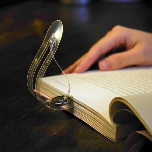 Mini Portable Led Book Light Buttom Battery Bookmark Led Reading Lamp Ultra Thin Pocket Led Night Light