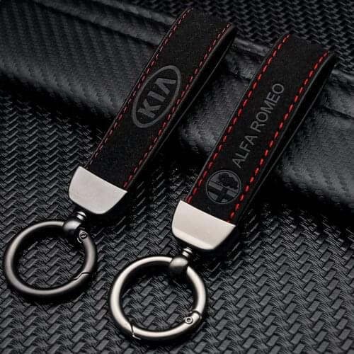 Fashion Metal Car Leather Upturned Fur Keychain Shape Keychain Key Ring For Kia Toyota Fiat Ford Seat Car Styling Accessories