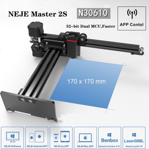 NEJE Master 2s 7W With Wireless APP Control CNC Laser Engraver Machine Portable DIY Engraving for Desktop