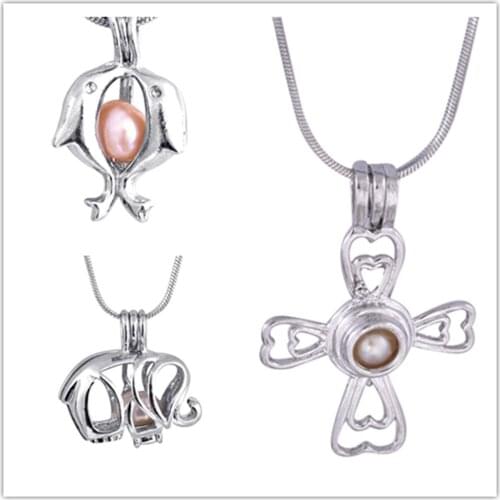 New Wonderful Dream Catcher Pearl Cage Pendants Bulk 5pcs Love Pearl Pendants DIY Pearl Locket Wholesale 2018-EP161