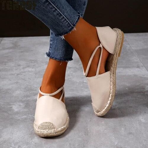 New Summer Glaidiator Lace Up Fishman Sandals Luxury Brand Espadrilles Flats Shoes WomenA10