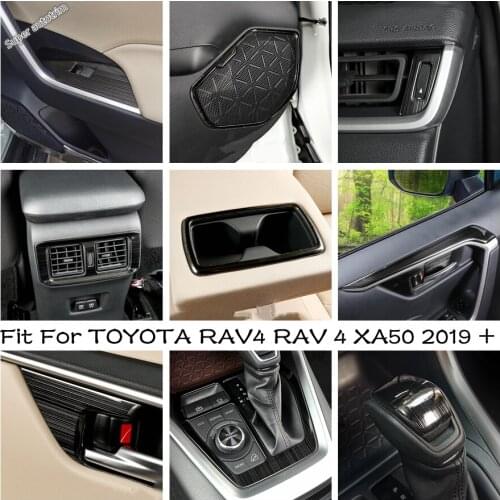 Footrest Pedal / Central Control Instrument Decoration Panel Cover Trim For TOYOTA RAV4 RAV 4 XA50 2019 - 2021 Auto Accessory