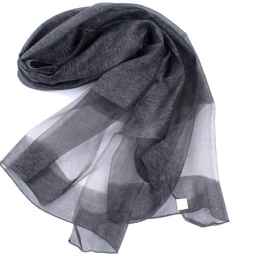 2018 New Design Luxury Brand Women Foulard Solid Color Silk Scarf Long Shawl 80*200cm Elegant Lady Hijab Wrap Sunscreen M279