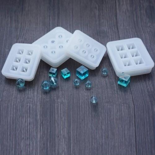 Rectangle Silicone Bead Mould Square Ball With Hanging Holes DIY Epoxy Jewelry Mold