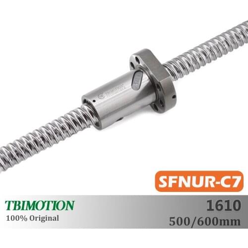 TBI Motion C7 Ball Screw Professional SFU1610 SFNU1610 with 500/600/800/1000mm High Precision Flange CNC parts accessories