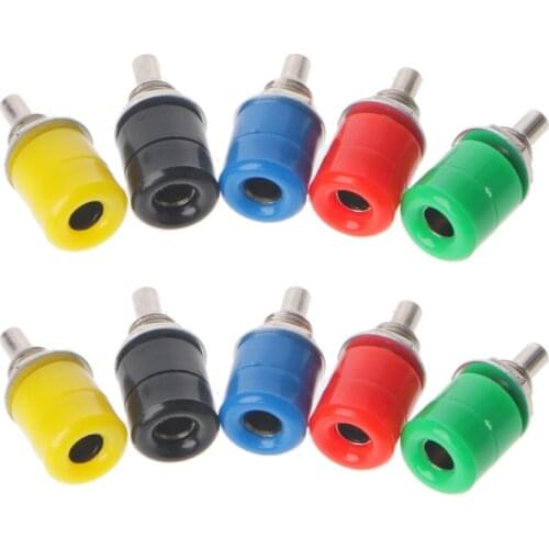 10 Pcs 4mm Female Banana Plug Socket Connector Binding Post Amplifier Terminal