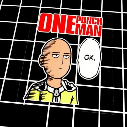 Car Styling Sticker Auto Oil Tank Window Body Vinyl Motor computer case Decals for Anime Cartoon One Punch Man Teacher