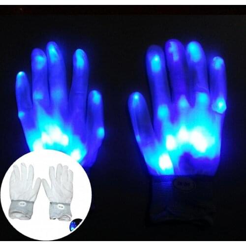 Party Supplies Portable Halloween Neon Guantes Glowing Glove for Stage