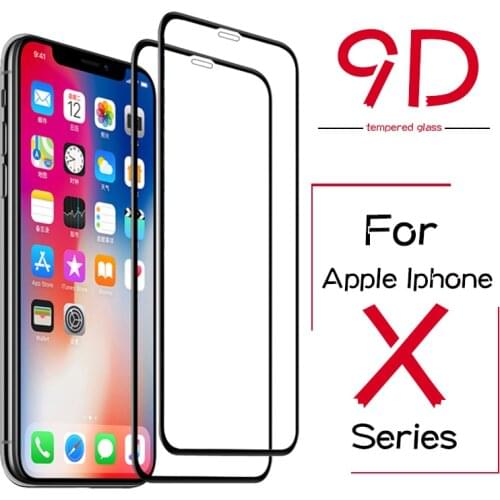 9D Tempered Glass For Apple iphone X XS Max XR Screen Protector Film ipfone iohone ihpone ifone xs smax x r 9H Full cover glass