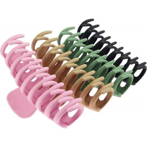 Ladies Elegant Large Hair Claw Clip Solid Color Acrylic Clamp Hairpin Hair Claw Clip Korean Hair Top Clip