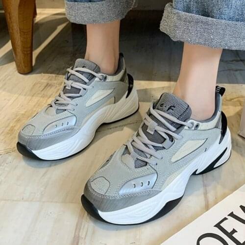 Women Platform Sneakers Spring New Hot Style Ladies Lace Up Running Shoes Fashion Casual Comfortable Sneakers Women Shoes 2021