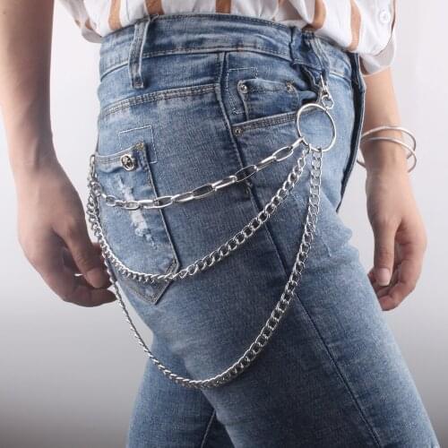 Women Punk Pant Chain belt Female Hip Hop tassel Trousers gold Chain For Pants Woman Cool Metal Chains On Jeans
