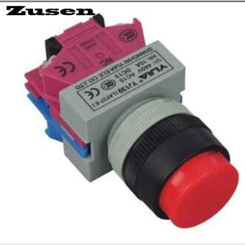 Zusen 22mm LA37-E on/off high head plastic push button switch