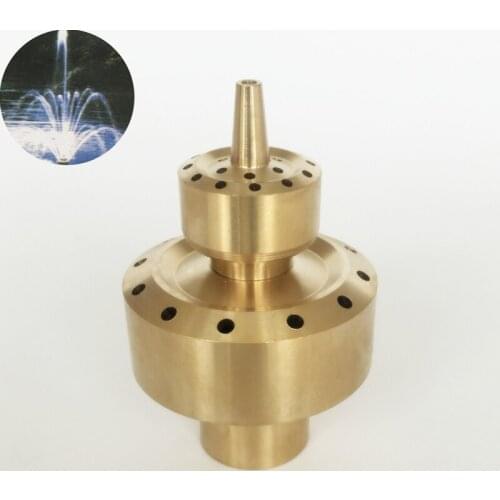 1" 1.5" Brass Double 2 Layer Shining Coat Flower Column Fountain Nozzles