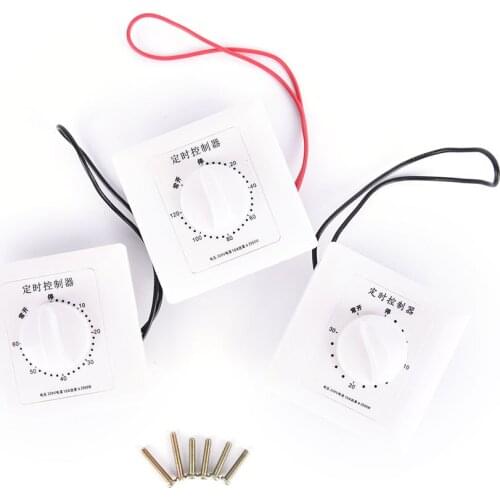 1pc AC 220V Timer Switch Control Pump Mechanical Countdown Control Interruptor 30/60/120 Minutes