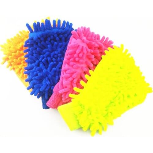 1pc Microfiber Car Wash Gloves Cleaning Car Care Washing Tool for Ford Focus Fusion Escort Kuga Ecosport Fiesta Falcon