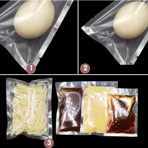 100pcs/lot Size Available Vacuum Sealing Packing Bags Good Quality Food Fresh Keeping Smooth Inside And Outside Kitchen Tool