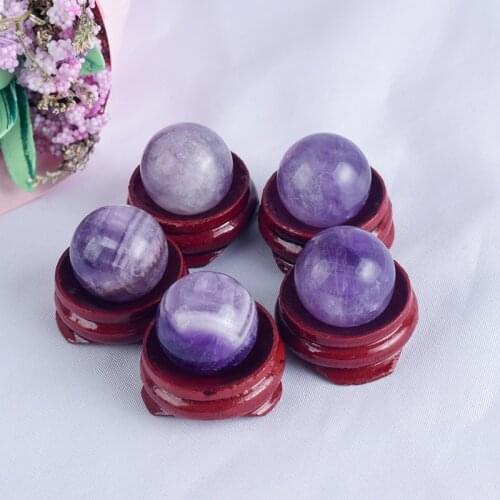 2pcs 20mm Amethyst Yoni Massage Natural Crystal Sphere with Stand Hand Body Healing Chakra Reiki Kegel Exerciser Ben Wa Balls