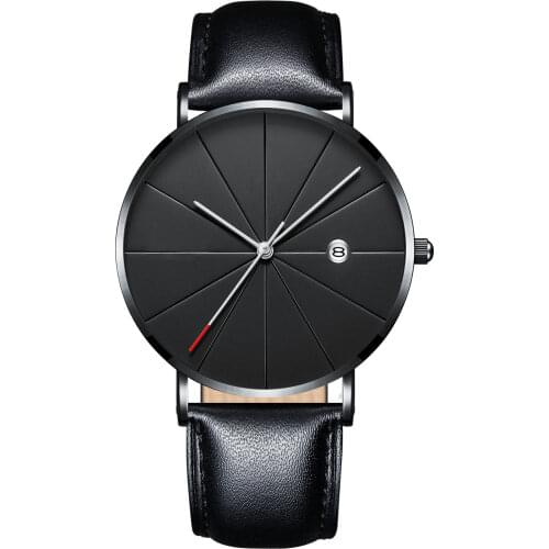 FGHGF Men's Watch With Leather Strap