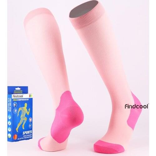 Findcool Women Running Socks Breathable Basketball Cycling Football Socks with Graguated Compression